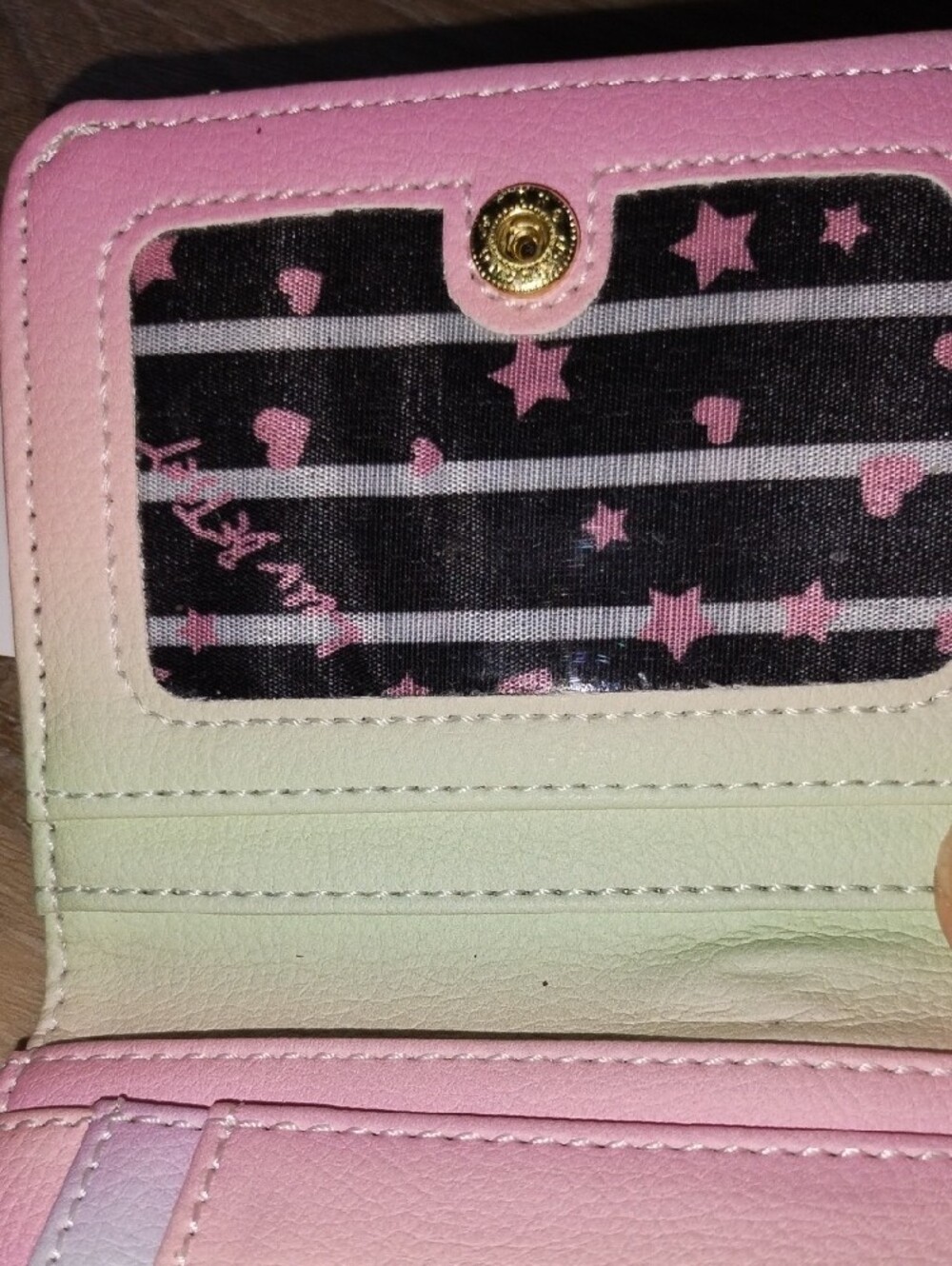 Betsey Johnson Pastel Gradient Mini Wallet in Mint Pink Lavender - Picture 5 of 5